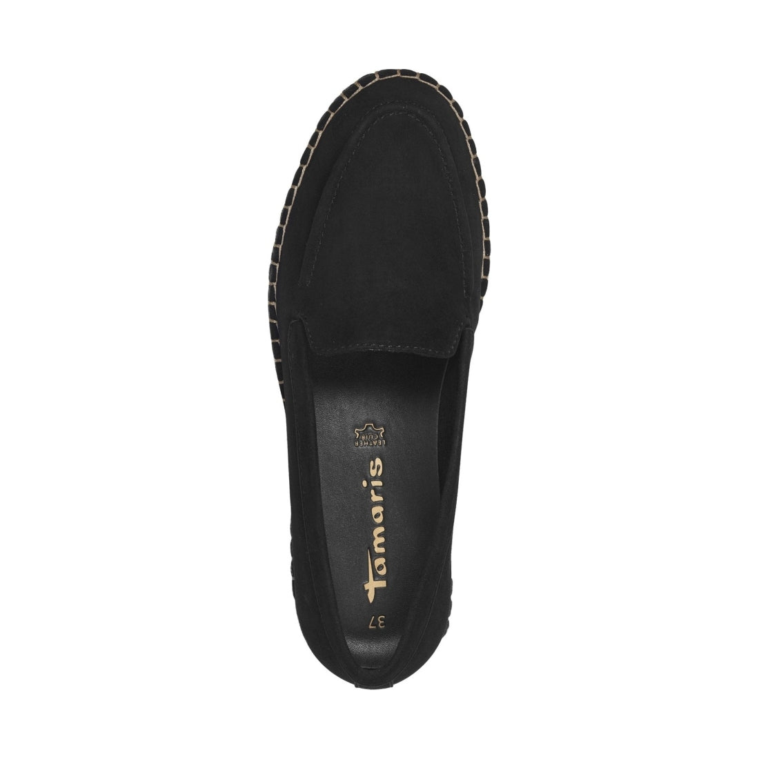 Tamaris womens black casual closed espadriles | Vilbury London