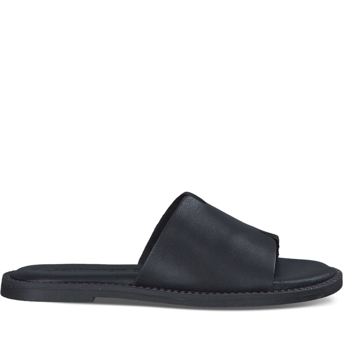 Tamaris womens black casual open slippers | Vilbury London