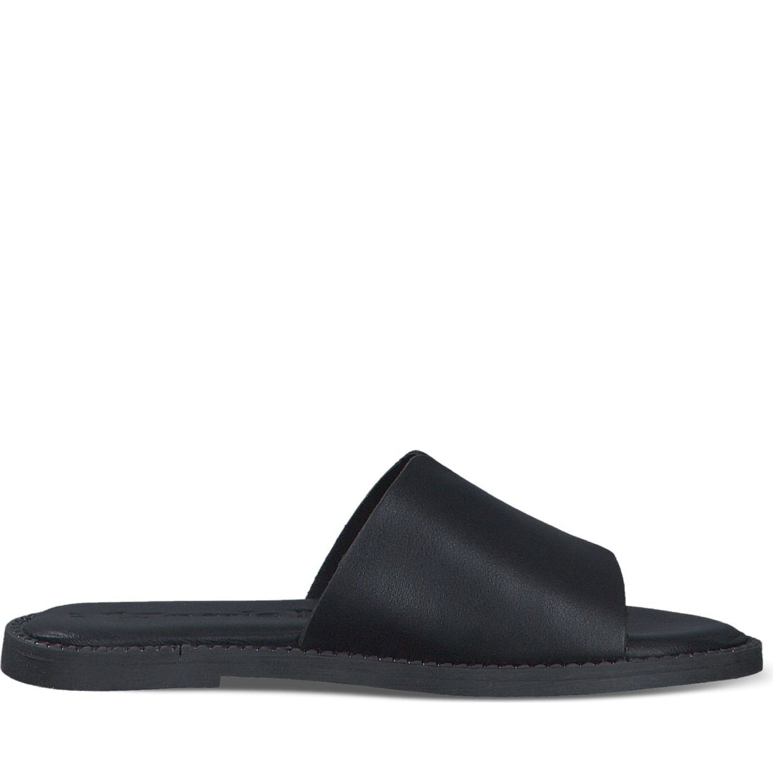 Tamaris womens black casual open slippers | Vilbury London