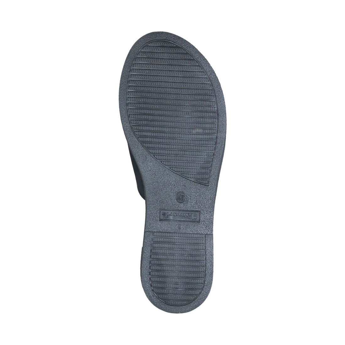 Tamaris womens black casual open slippers | Vilbury London