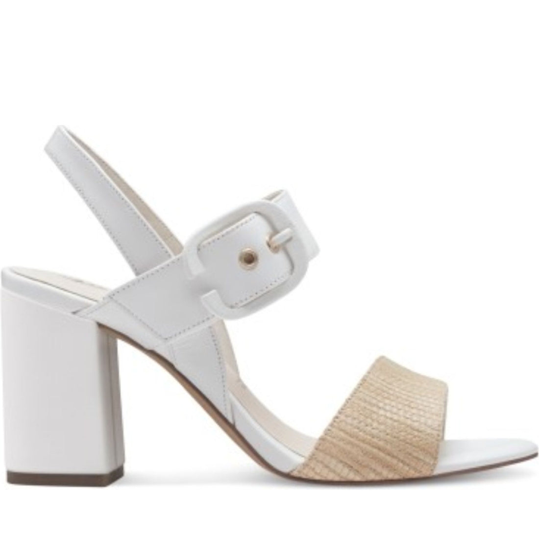 Tamaris womens white comb casual open sandals | Vilbury London