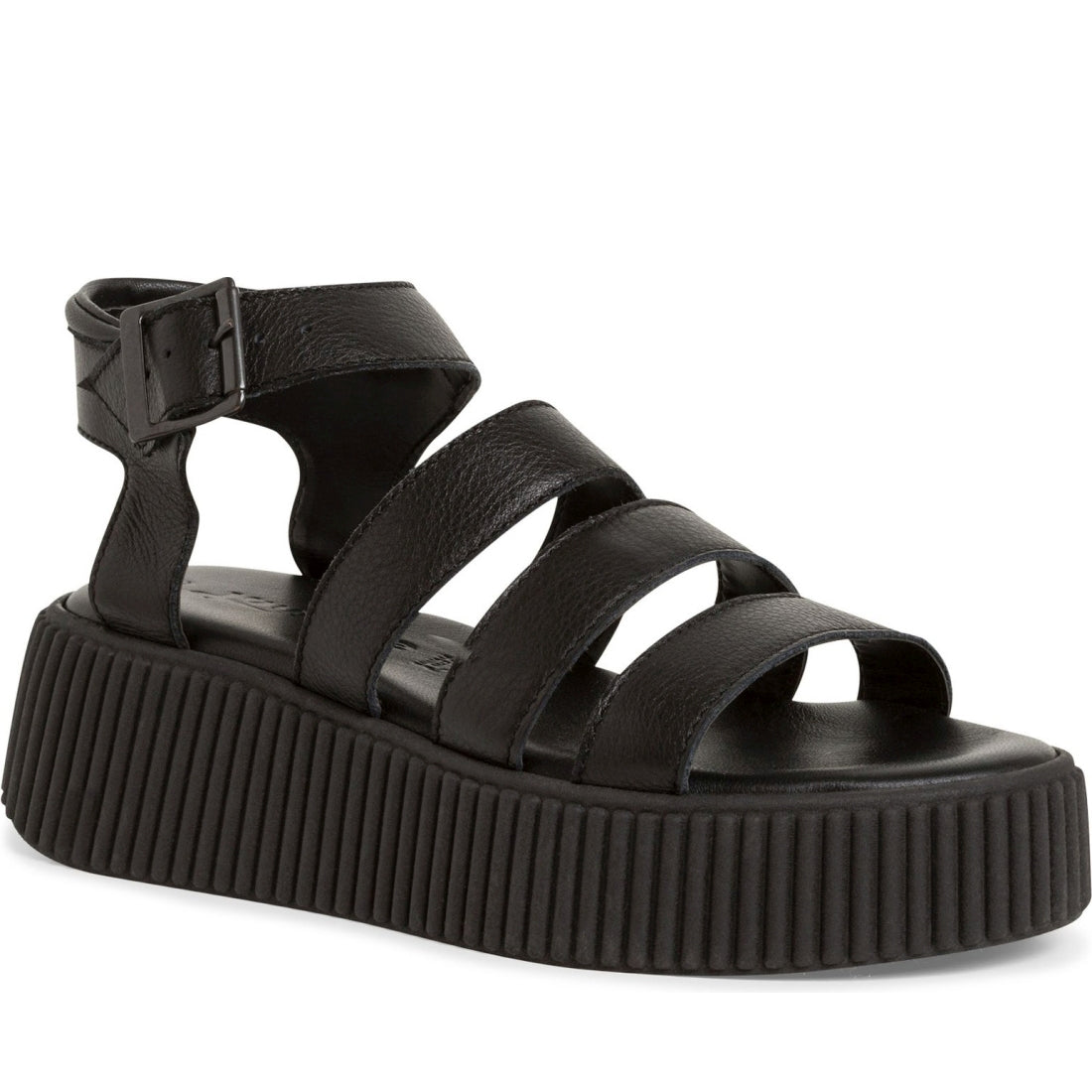 Tamaris womens black casual open sandals | Vilbury London