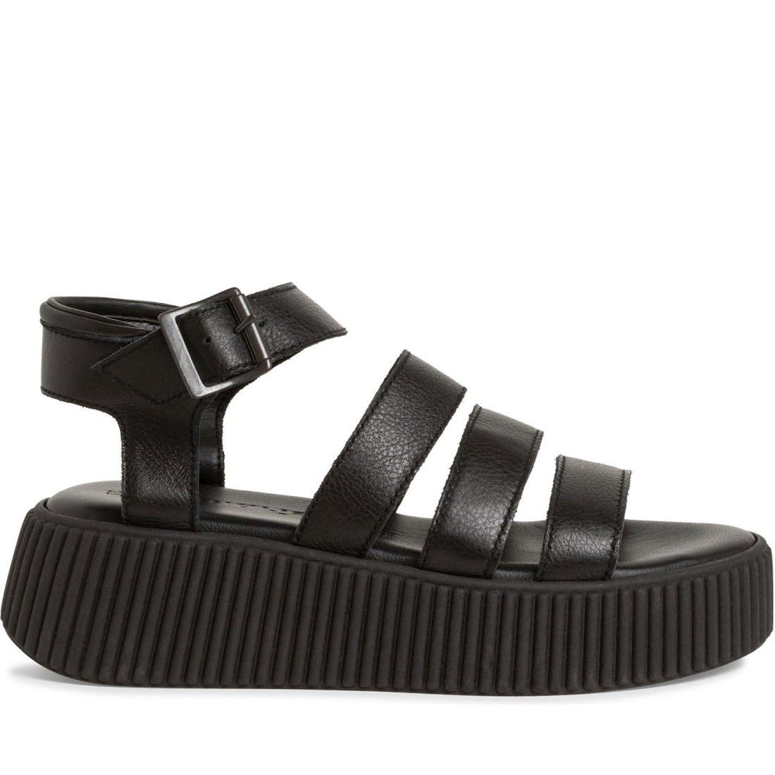 Tamaris womens black casual open sandals | Vilbury London