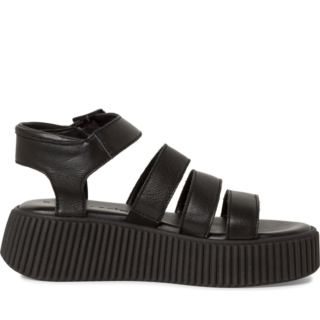 Tamaris womens black casual open sandals | Vilbury London