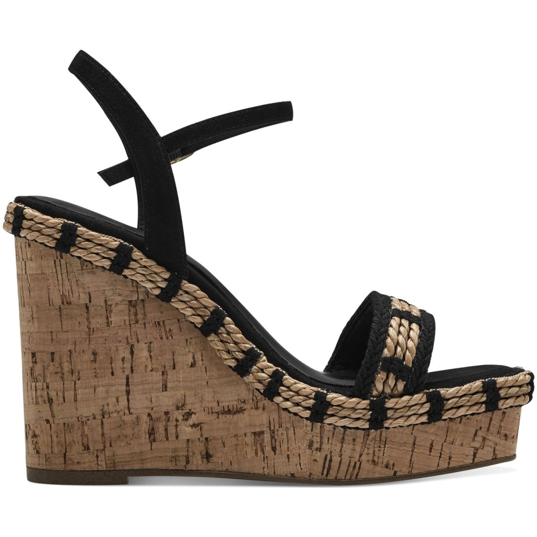 Tamaris womens black casual open sandals | Vilbury London