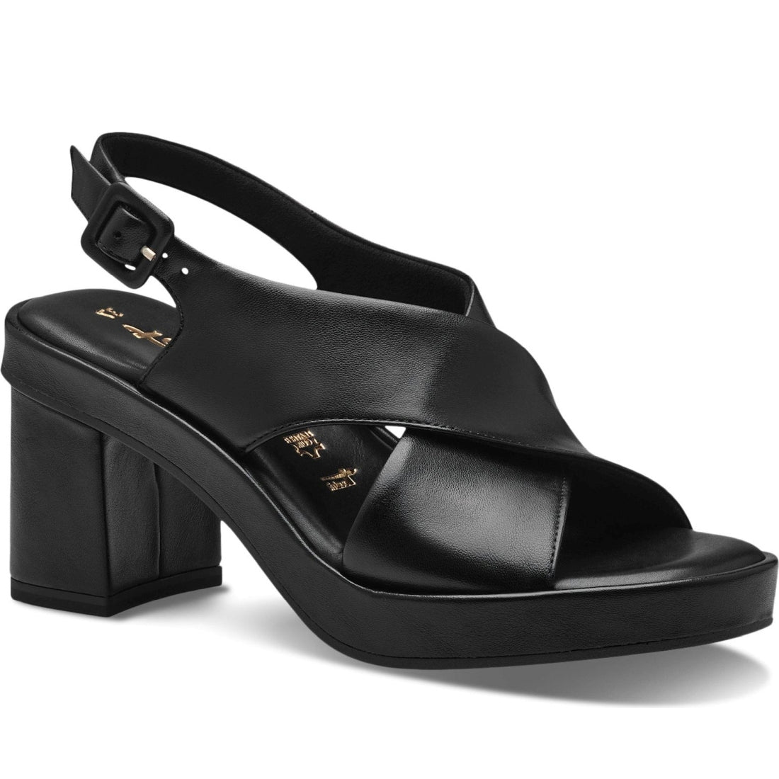 Tamaris womens black casual open sandals | Vilbury London