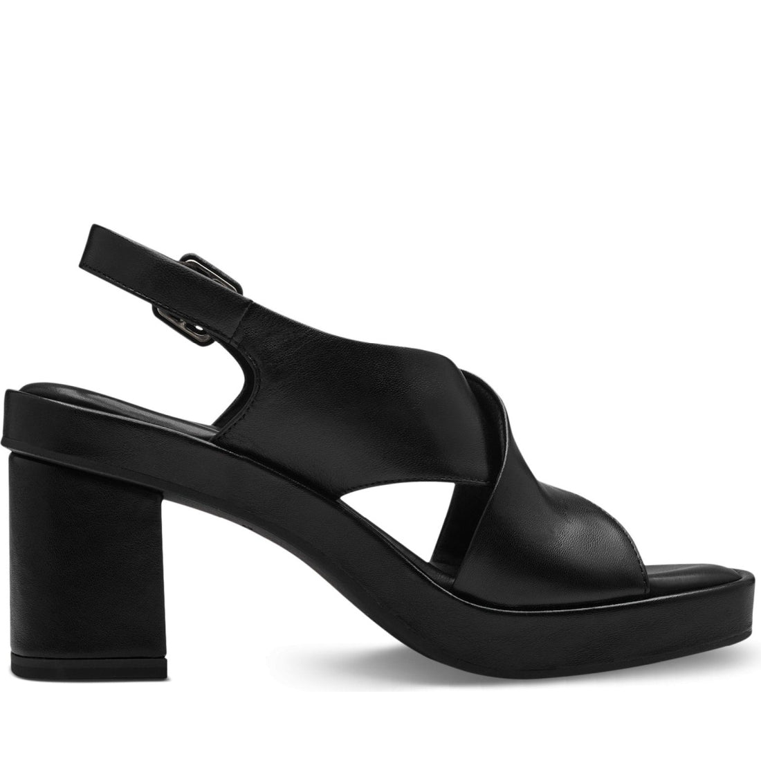 Tamaris womens black casual open sandals | Vilbury London