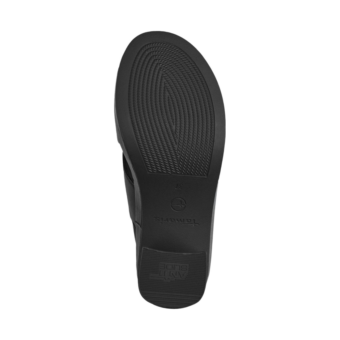 Tamaris womens black casual open sandals | Vilbury London