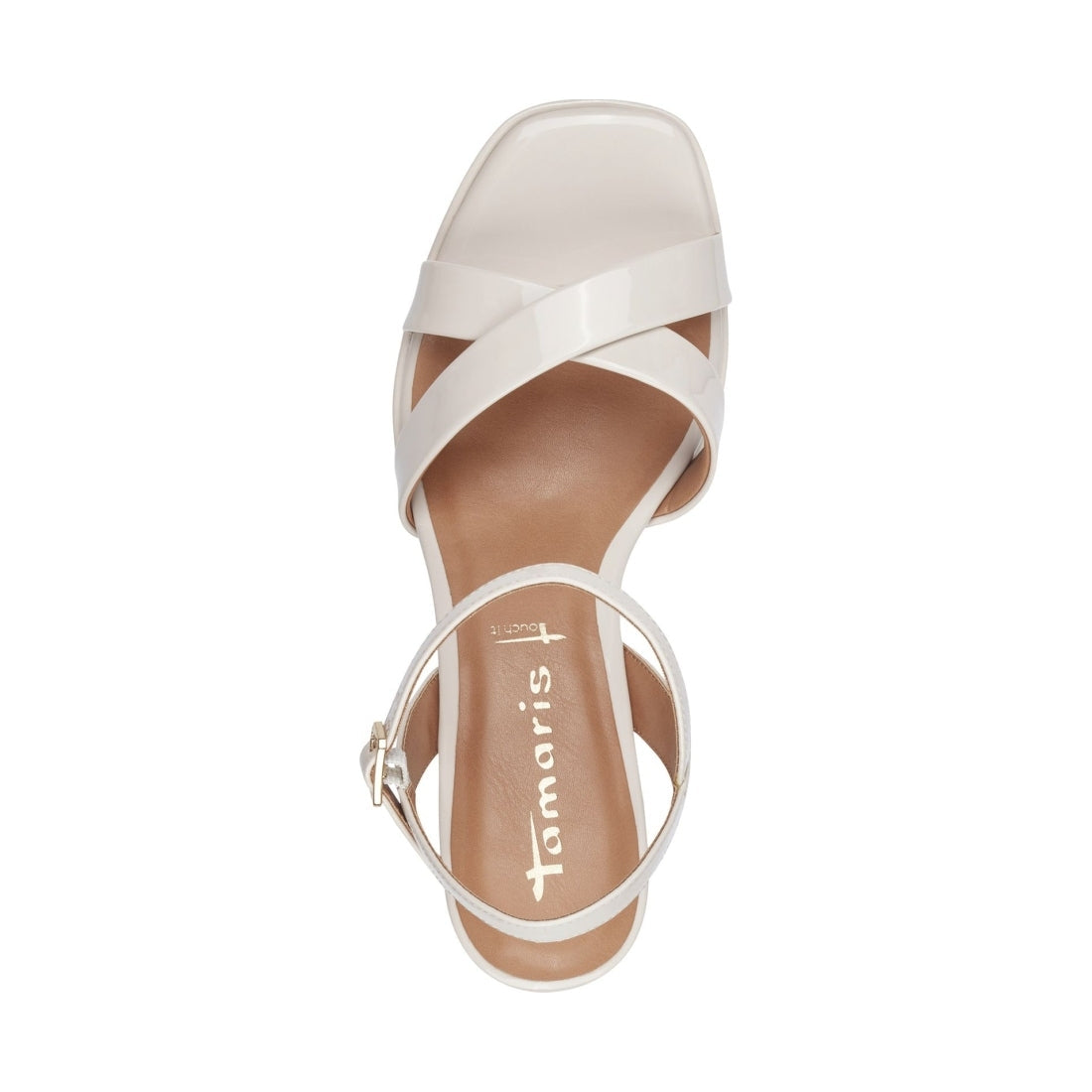 Tamaris womens ivory elegant open sandals | Vilbury London