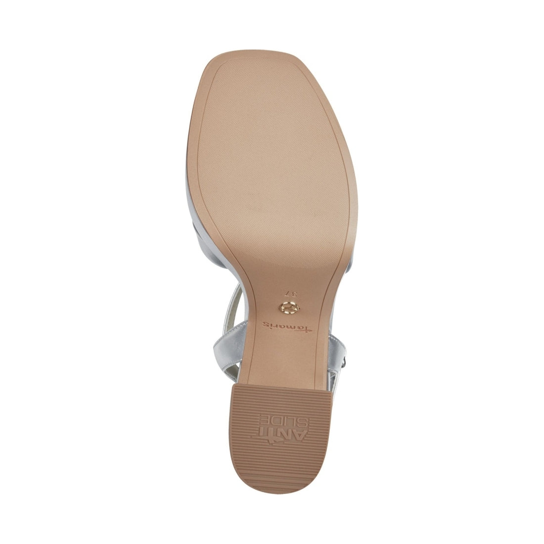 Tamaris womens silver casual open sandals | Vilbury London