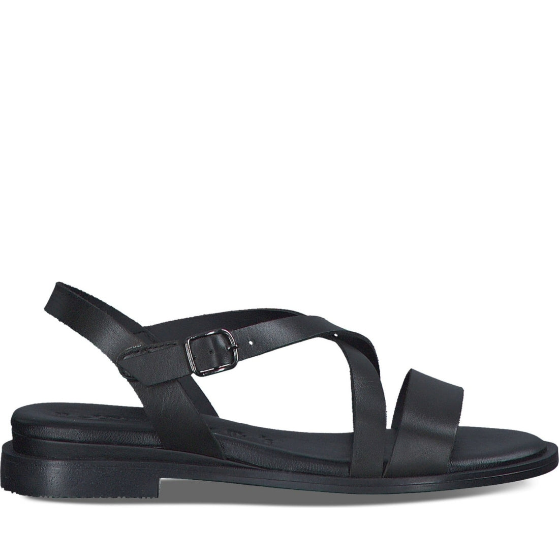 Tamaris womens black casual open sandals | Vilbury London