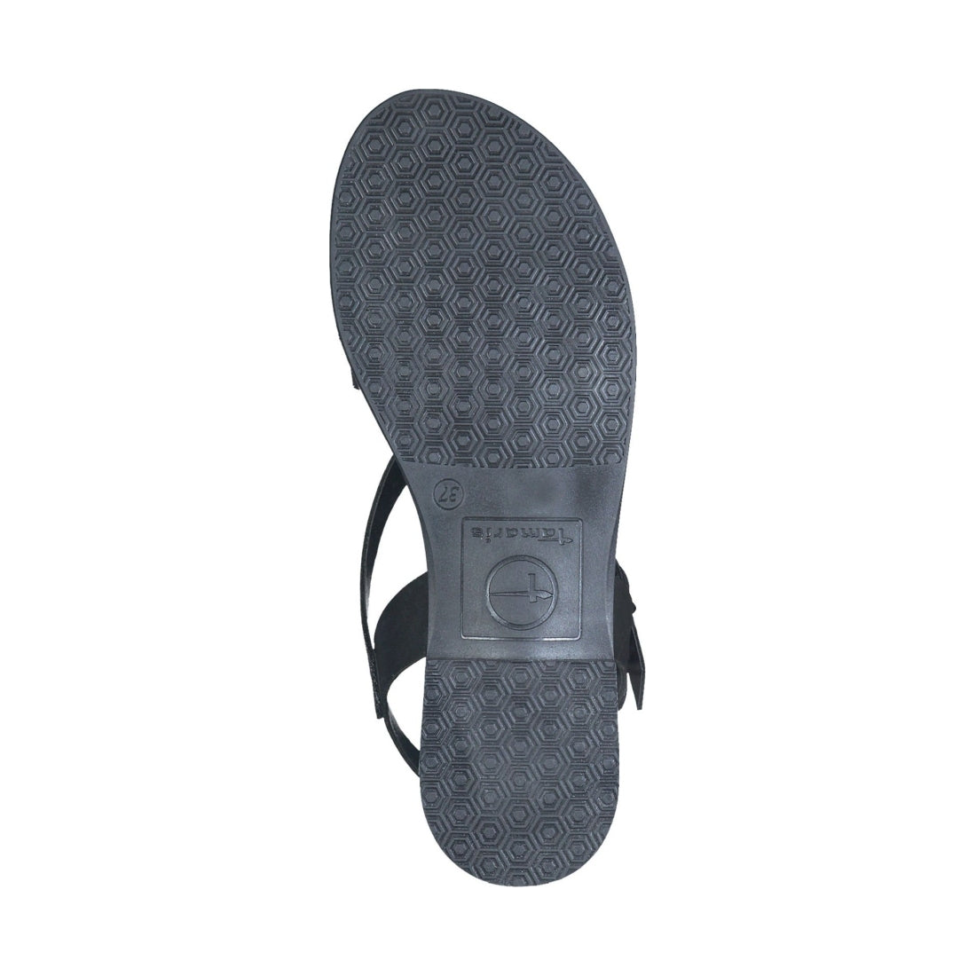 Tamaris womens black casual open sandals | Vilbury London