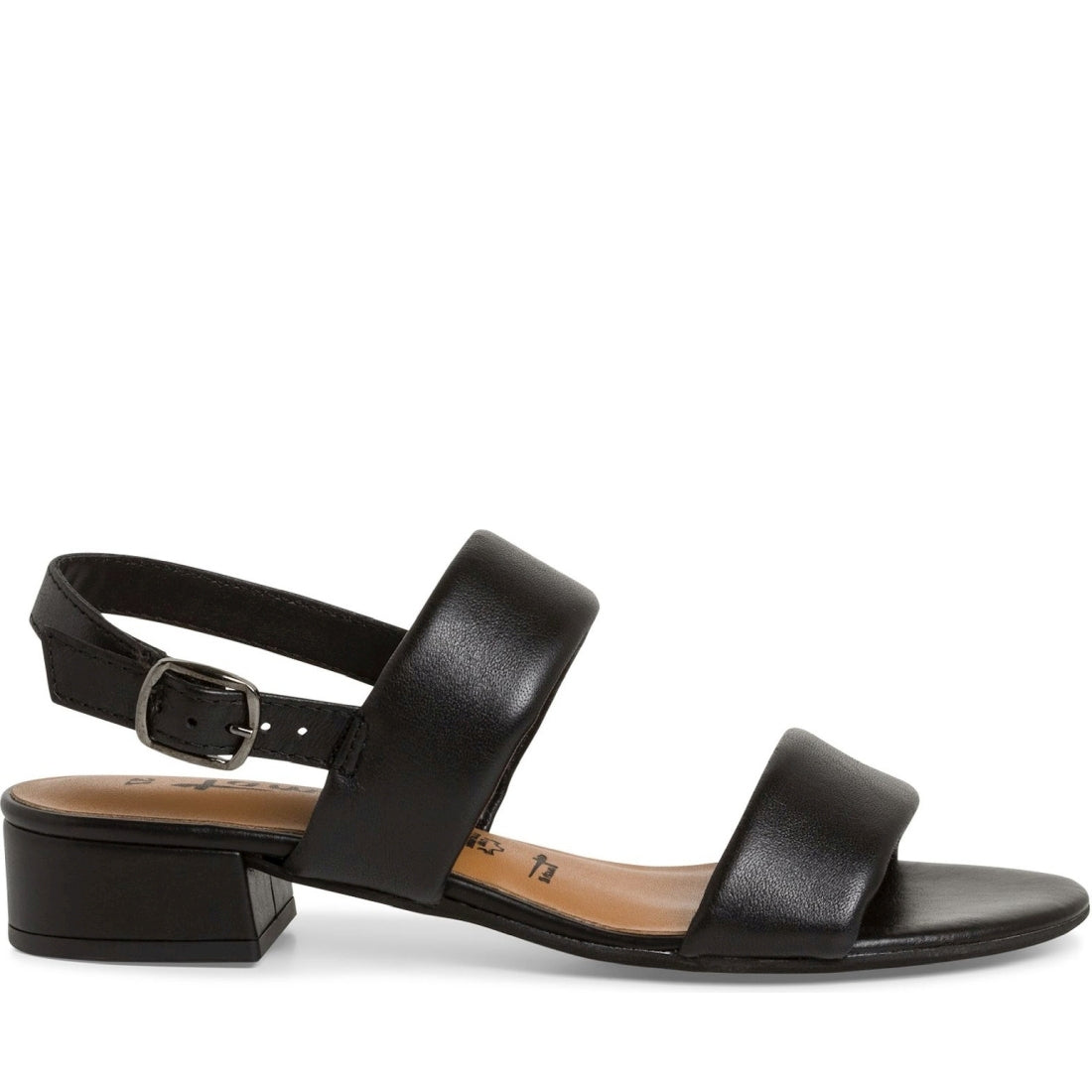 Tamaris womens black casual open sandals | Vilbury London