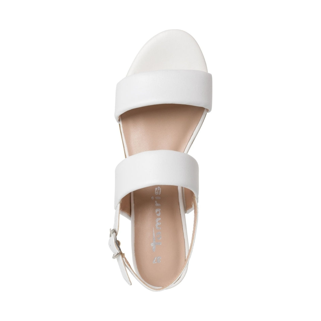 Tamaris womens white casual open sandals | Vilbury London