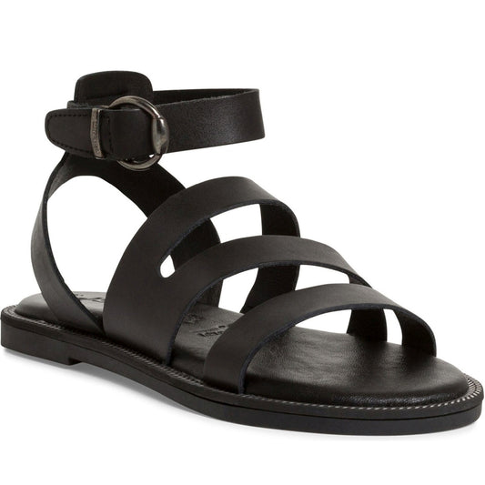 Tamaris womens black casual open sandals | Vilbury London