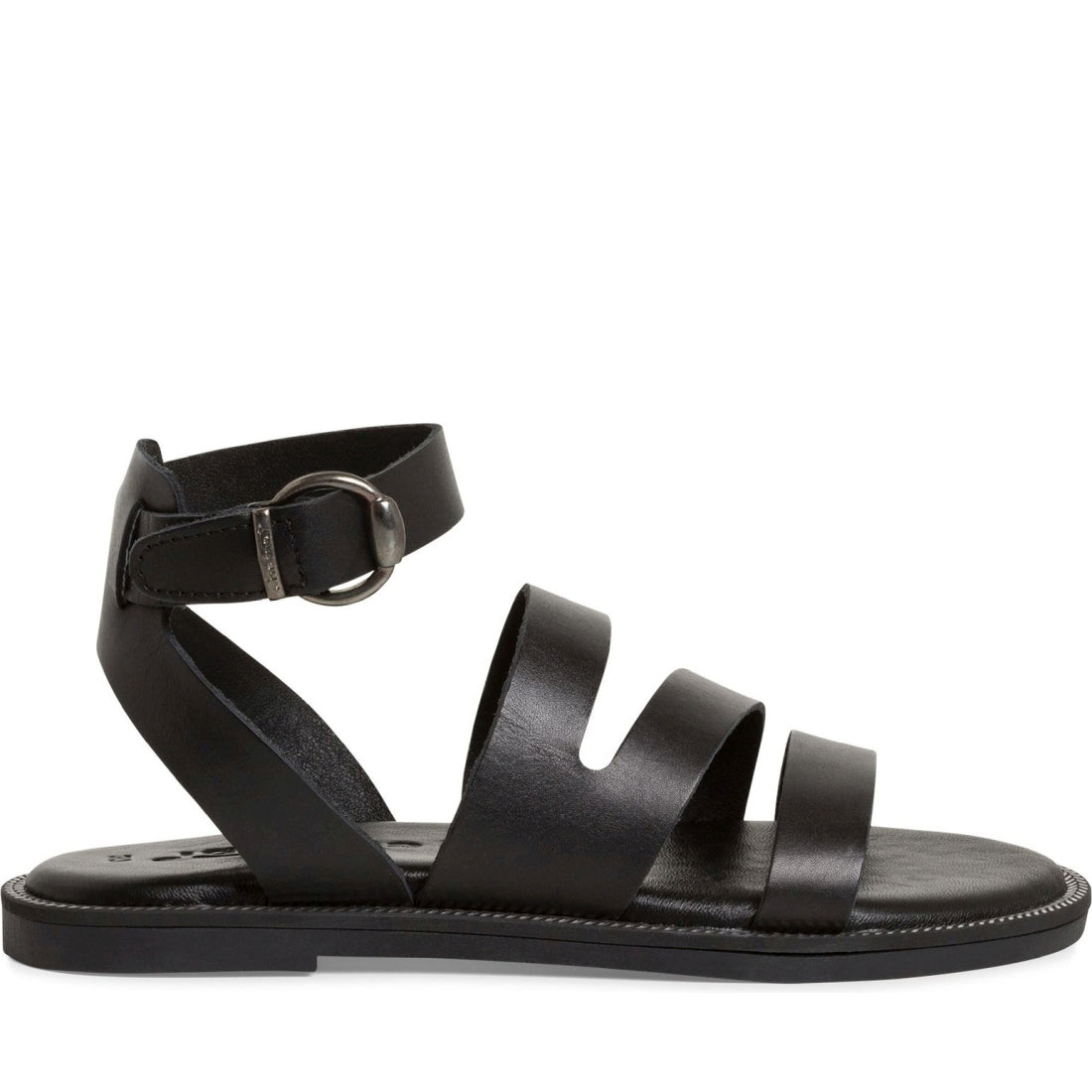 Tamaris womens black casual open sandals | Vilbury London