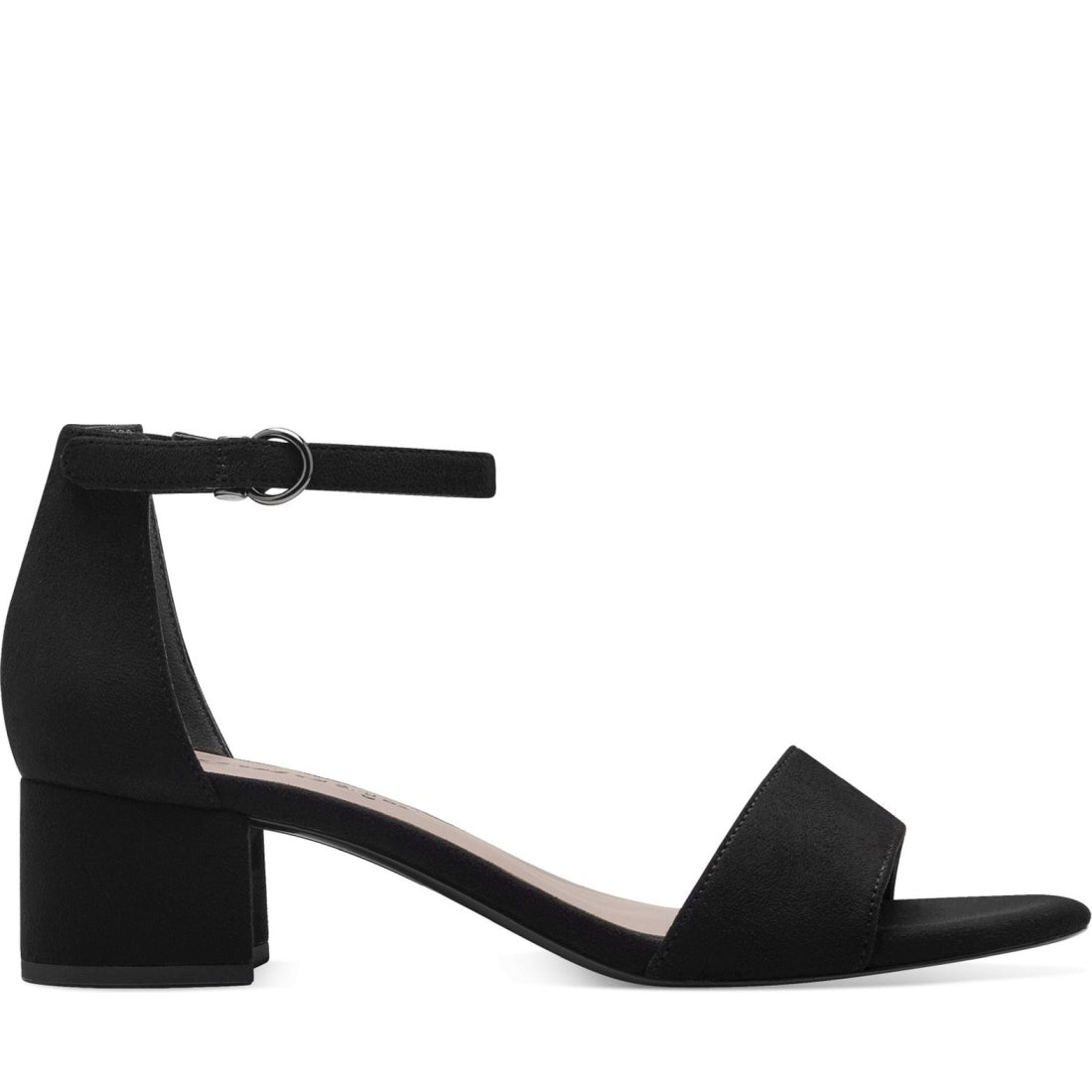 Tamaris womens black casual part-open sandals | Vilbury London