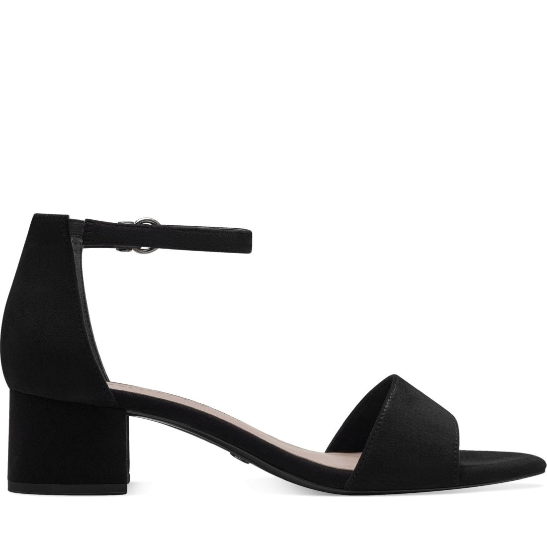 Tamaris womens black casual part-open sandals | Vilbury London