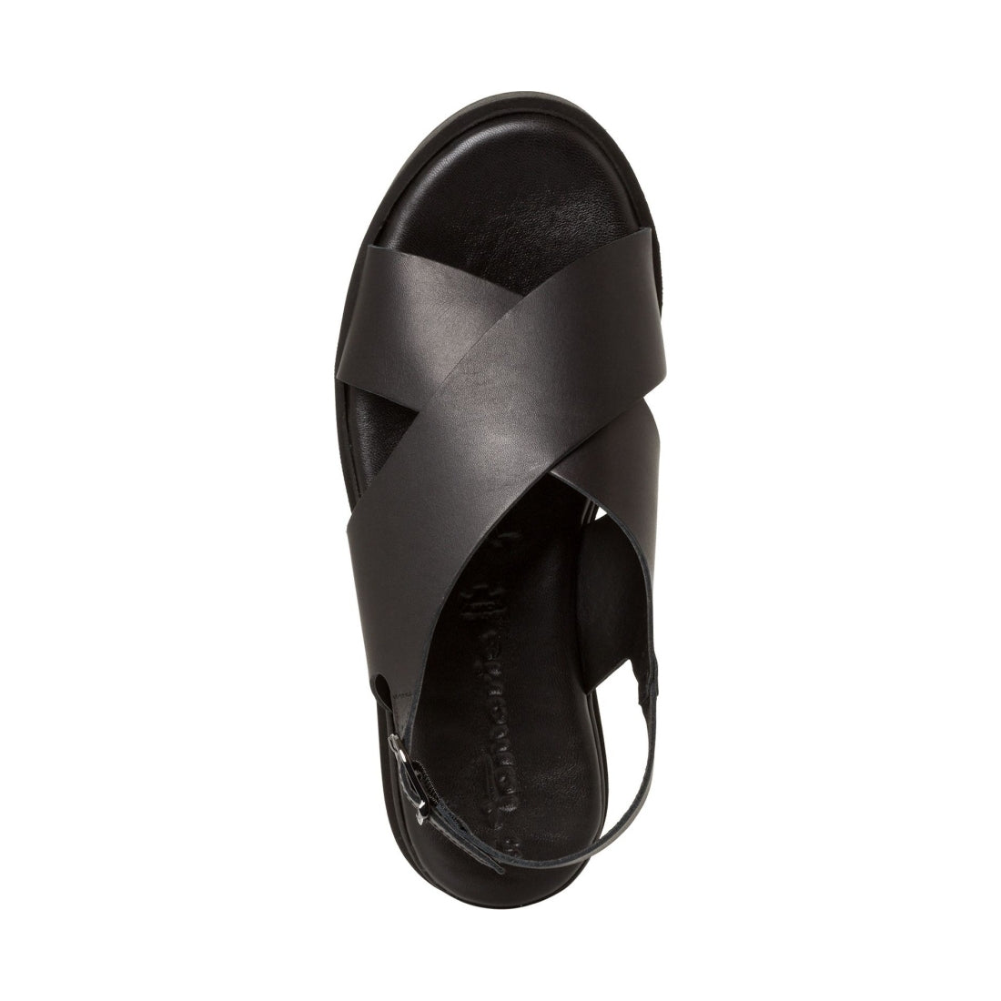 Tamaris womens black casual open sandals | Vilbury London