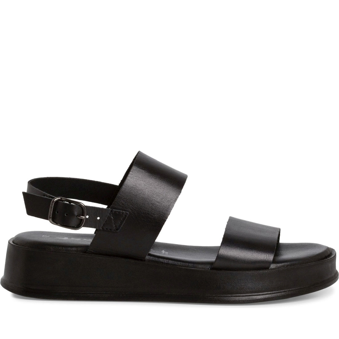 Tamaris womens black casual open sandals | Vilbury London