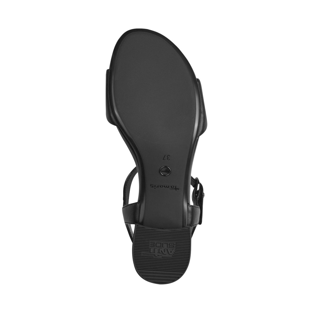 Tamaris womens black casual open sandals | Vilbury London