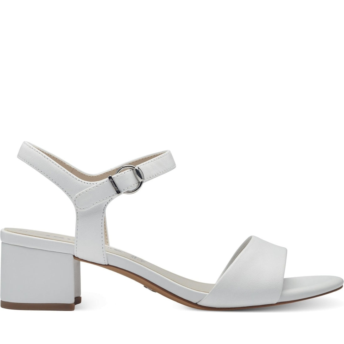 Tamaris womens white casual open sandals | Vilbury London