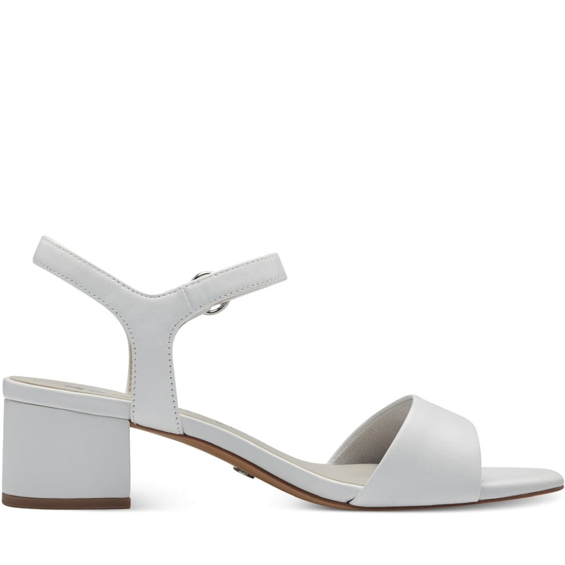 Tamaris womens white casual open sandals | Vilbury London