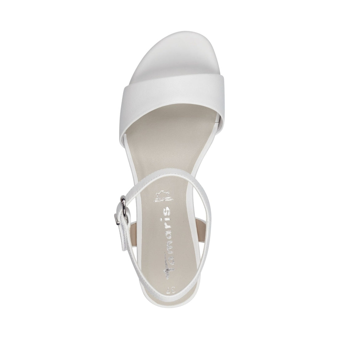 Tamaris womens white casual open sandals | Vilbury London