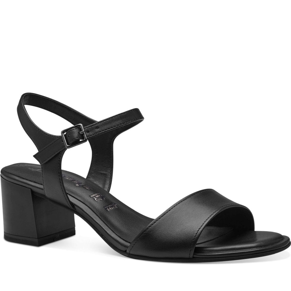 Tamaris womens black casual open sandals | Vilbury London