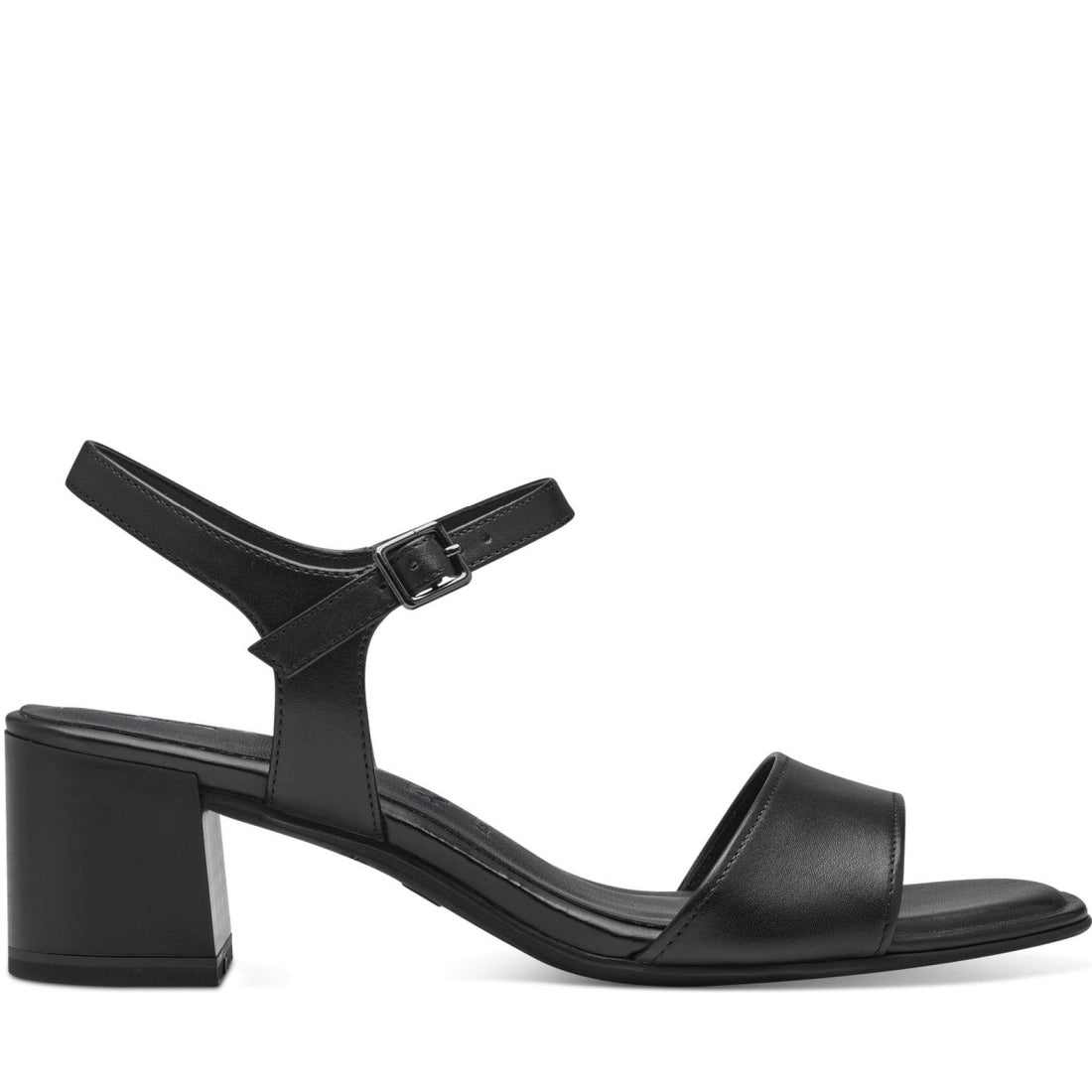 Tamaris womens black casual open sandals | Vilbury London