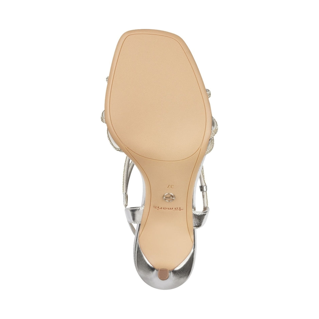 Tamaris womens silver elegant open sandals | Vilbury London