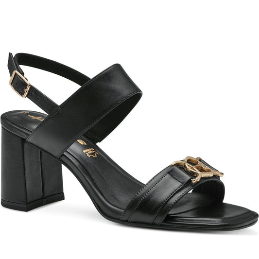 Tamaris womens black casual open sandals | Vilbury London