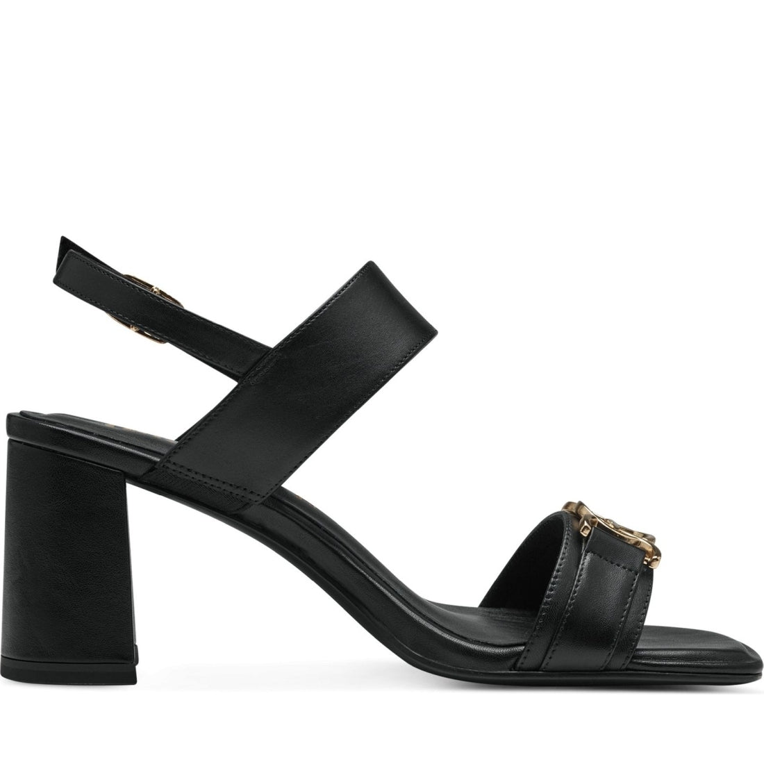 Tamaris womens black casual open sandals | Vilbury London