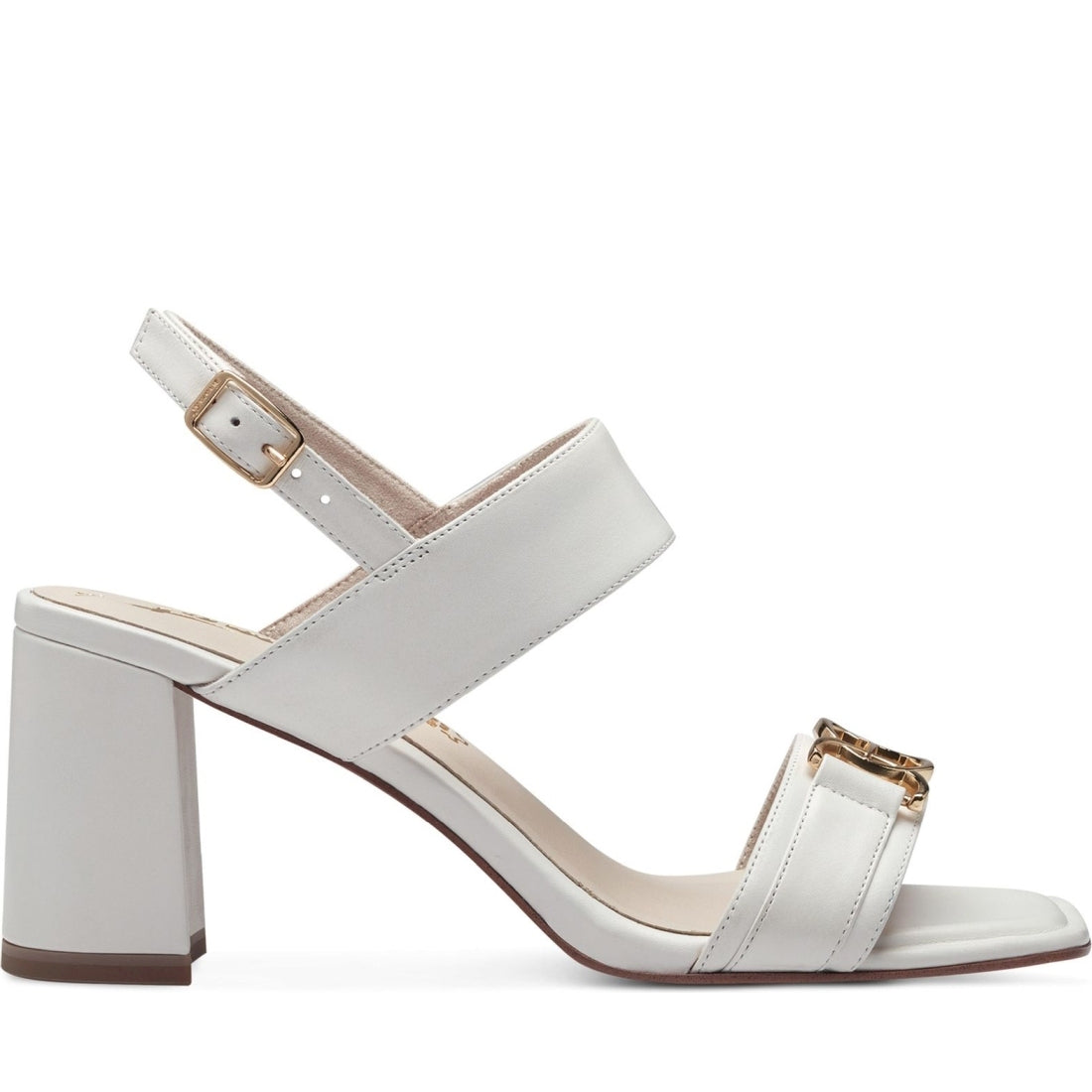 Tamaris womens white casual open sandals | Vilbury London