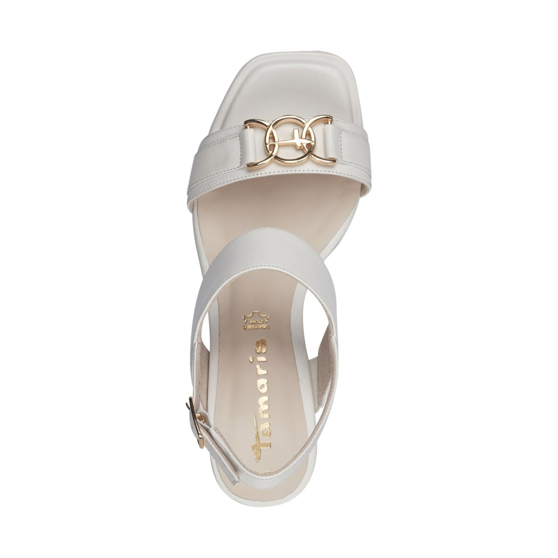 Tamaris womens white casual open sandals | Vilbury London