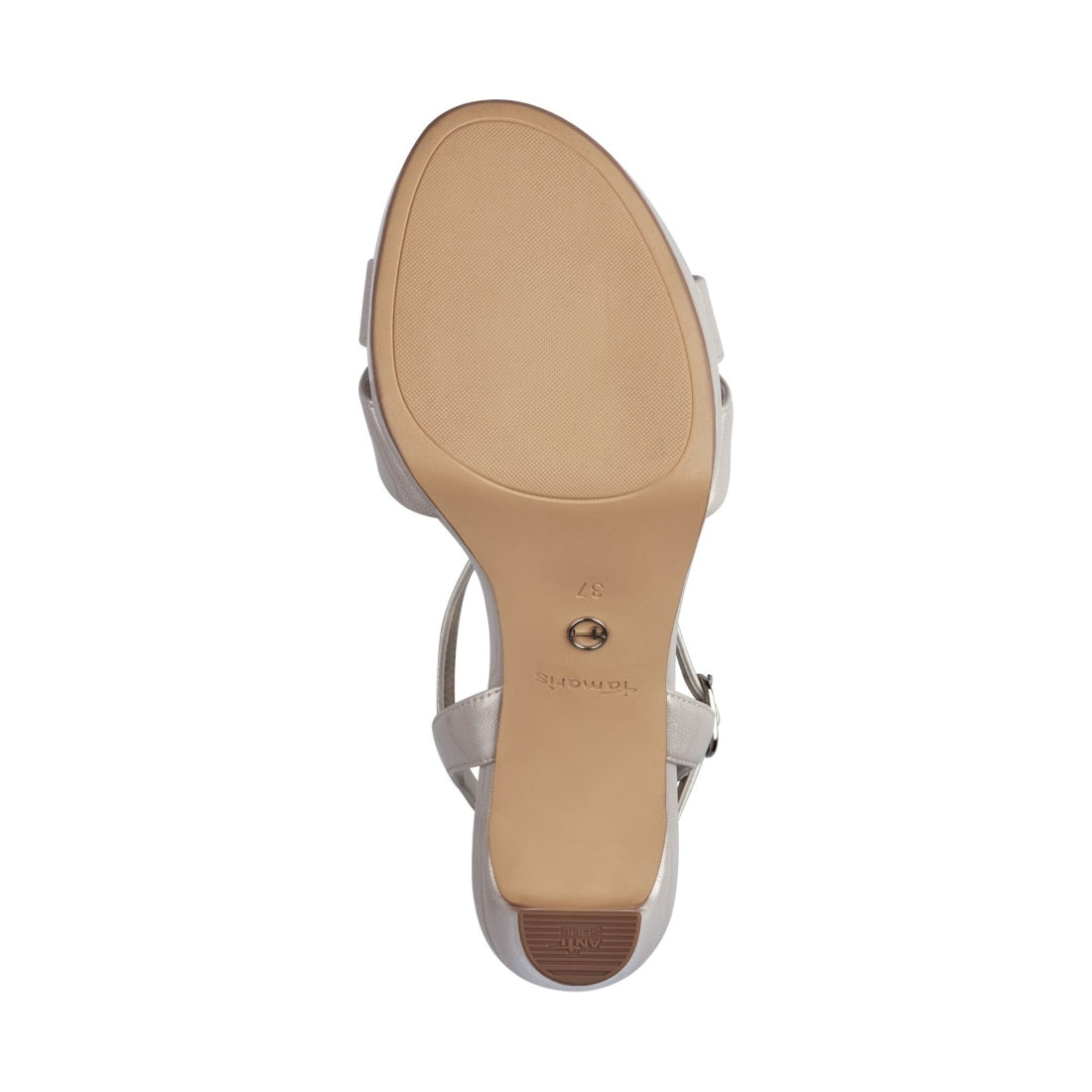 Tamaris womens champagne elegant open sandals | Vilbury London