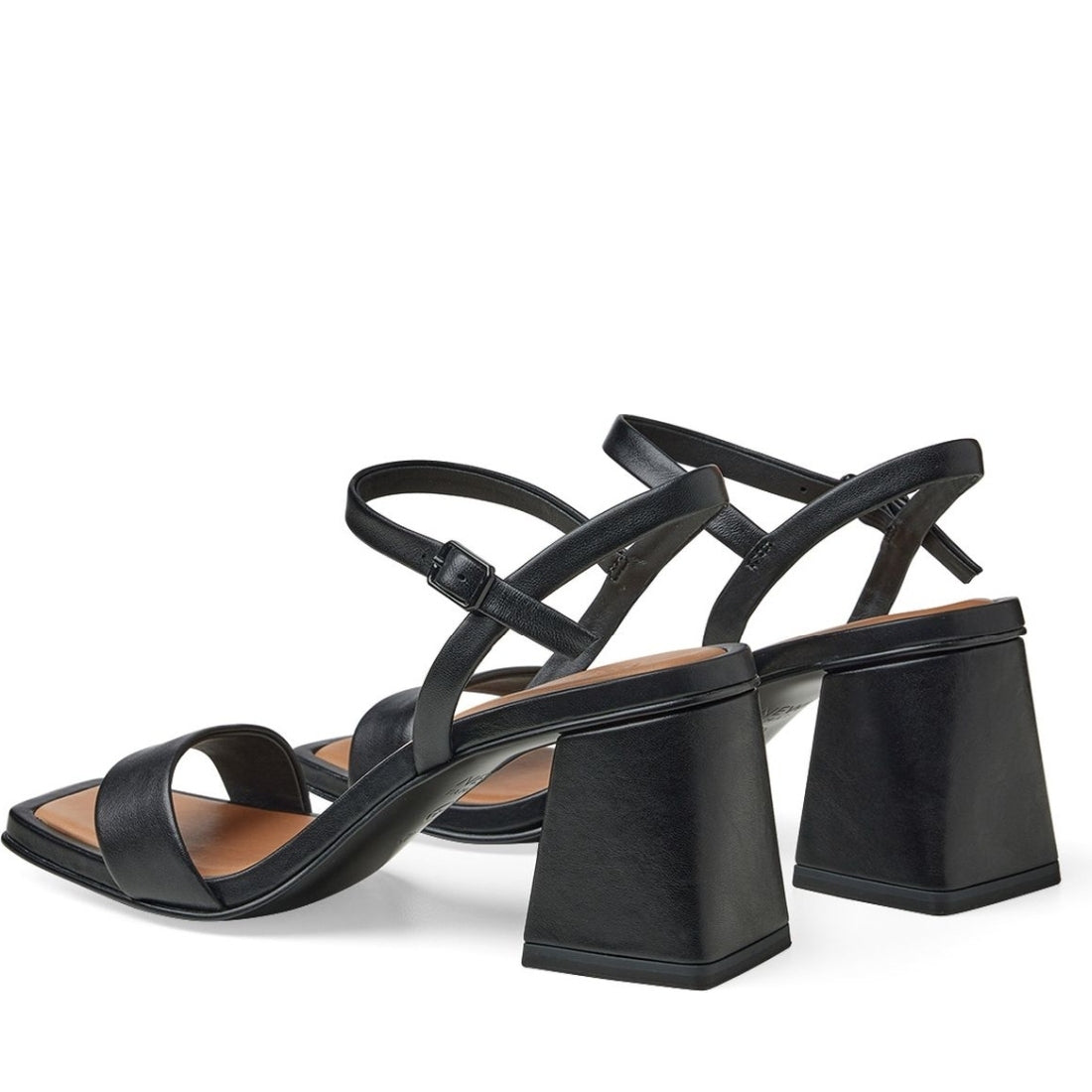 Tamaris womens black elegant open sandals | Vilbury London