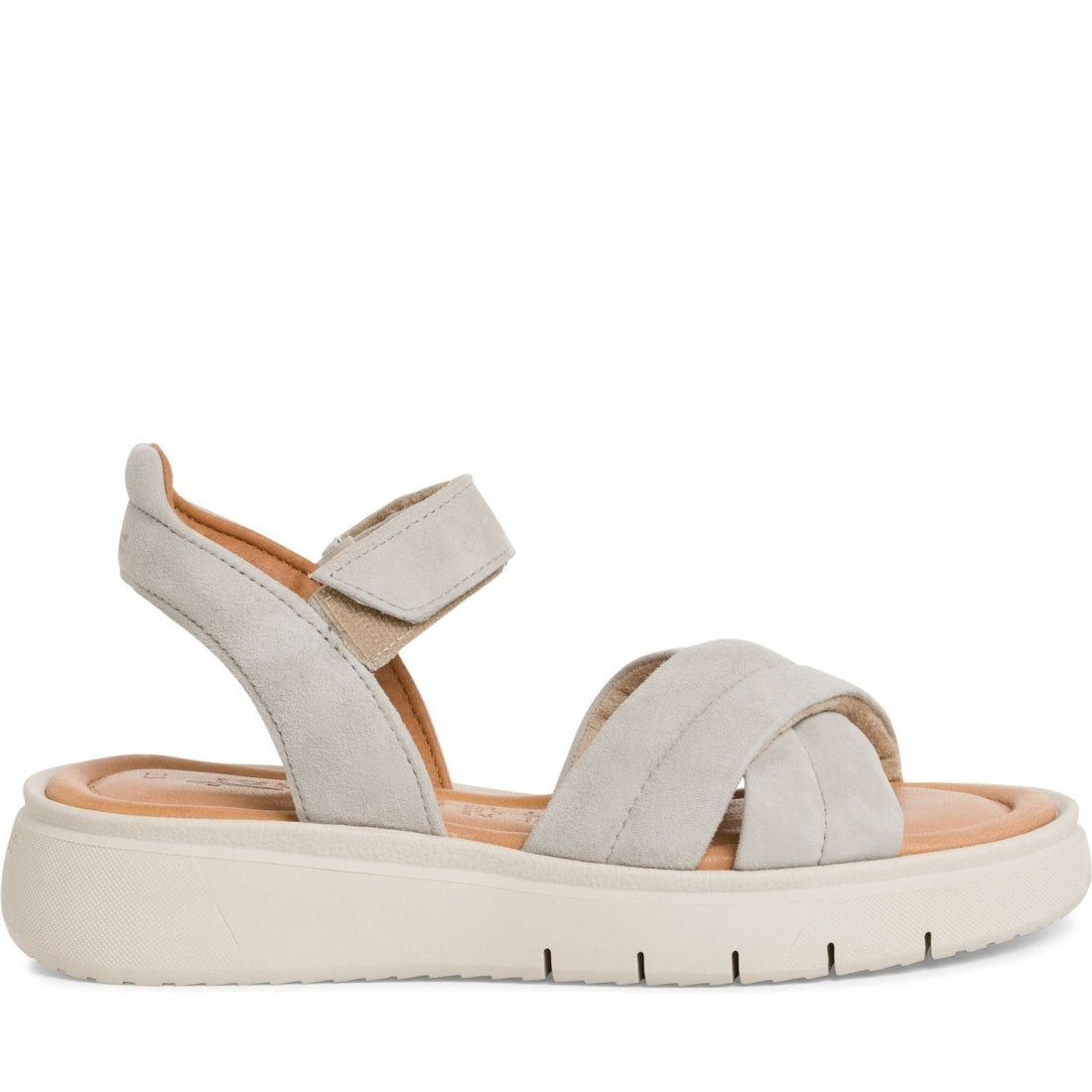 Tamaris womens taupe casual open sandals | Vilbury London