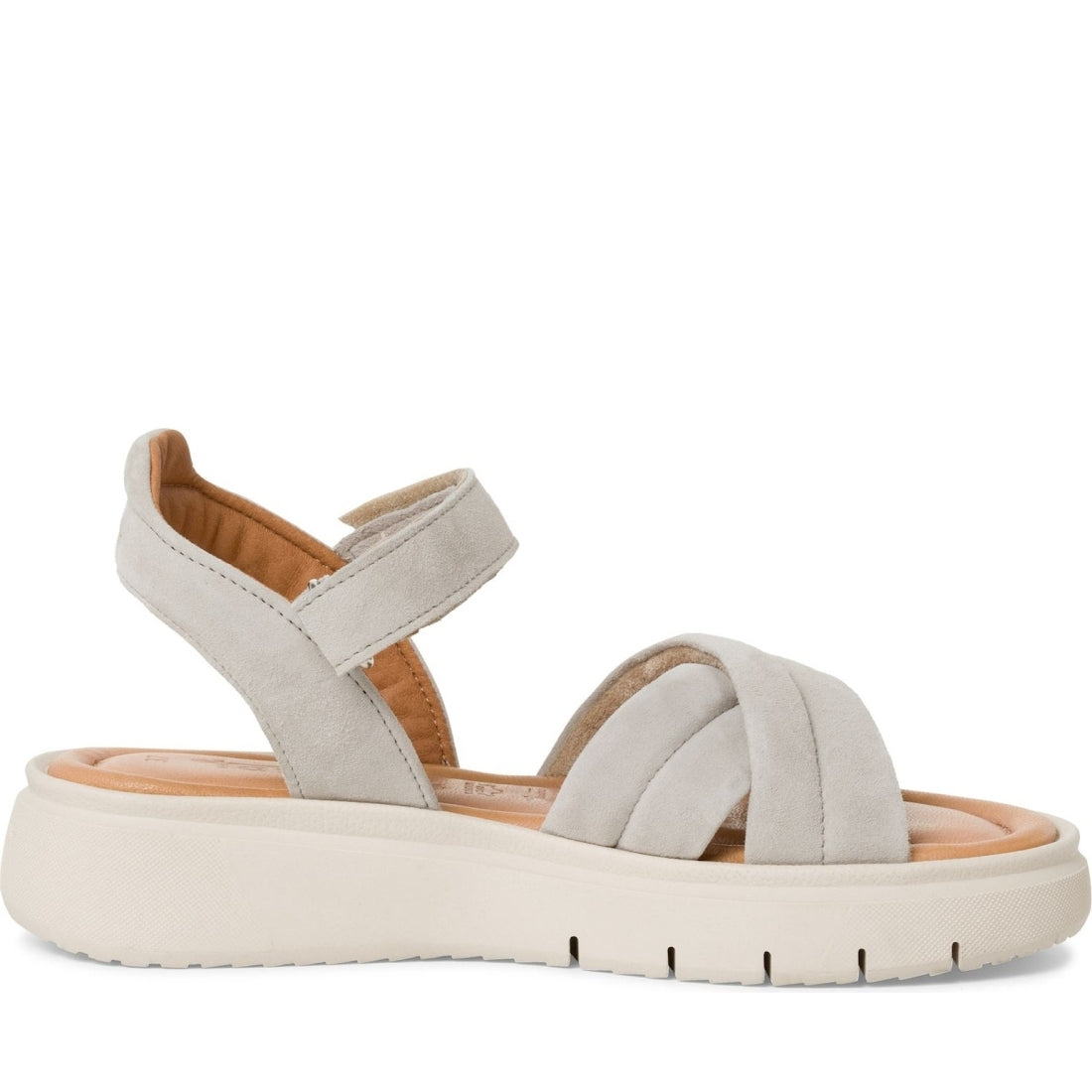 Tamaris womens taupe casual open sandals | Vilbury London