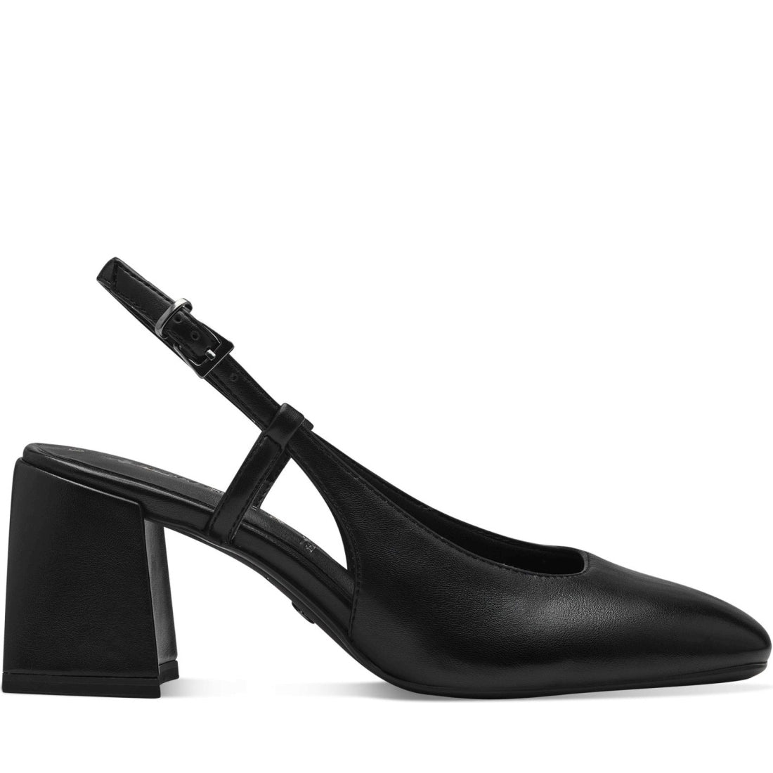 Tamaris womens black elegant part-open sandals | Vilbury London