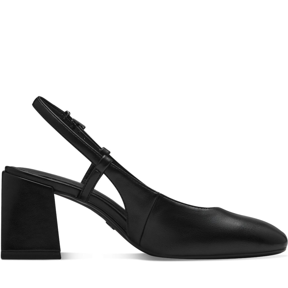 Tamaris womens black elegant part-open sandals | Vilbury London