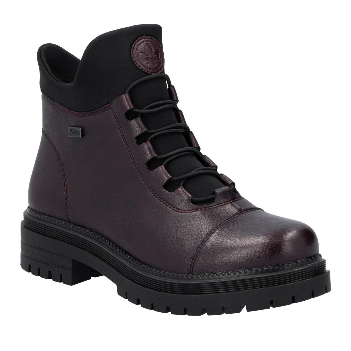 red casual closed ladies mid height boots