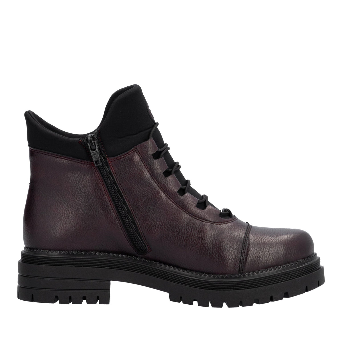 red casual closed ladies mid height boots