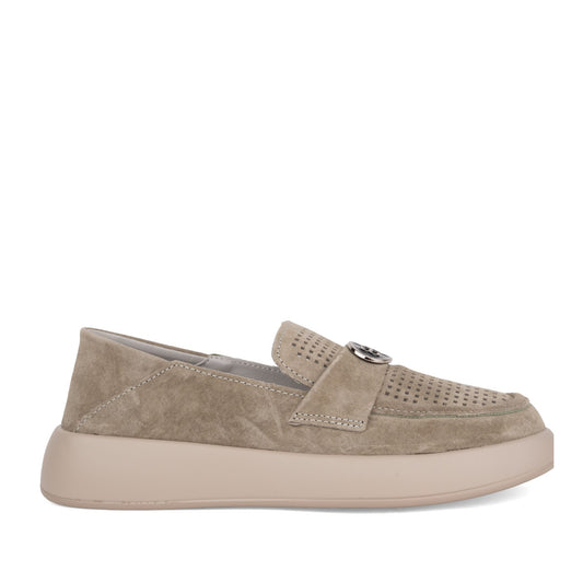 Women's Green Wedge Loafers