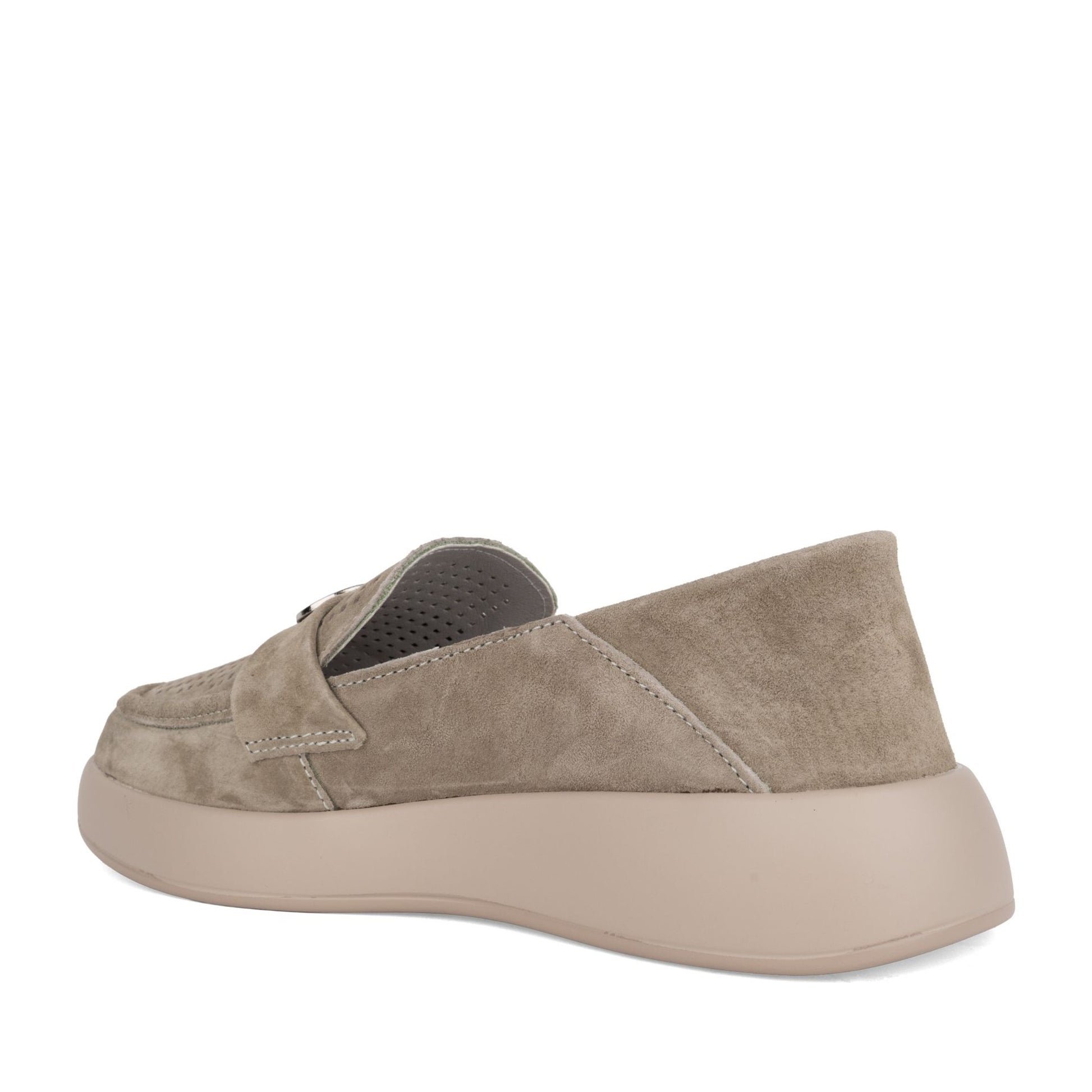 Women's Green Wedge Loafers