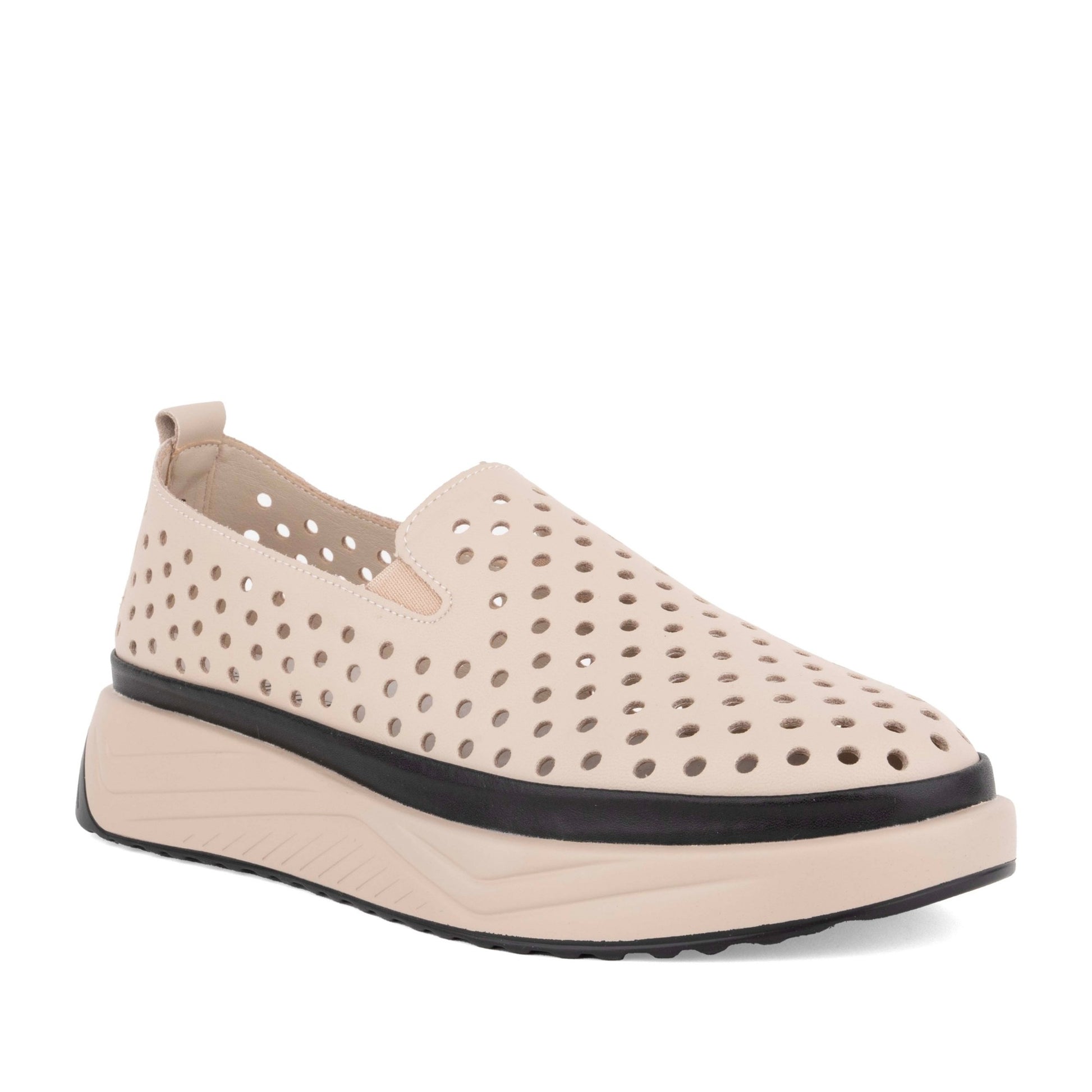 Women's Beige Wedge Fashion Sneakers