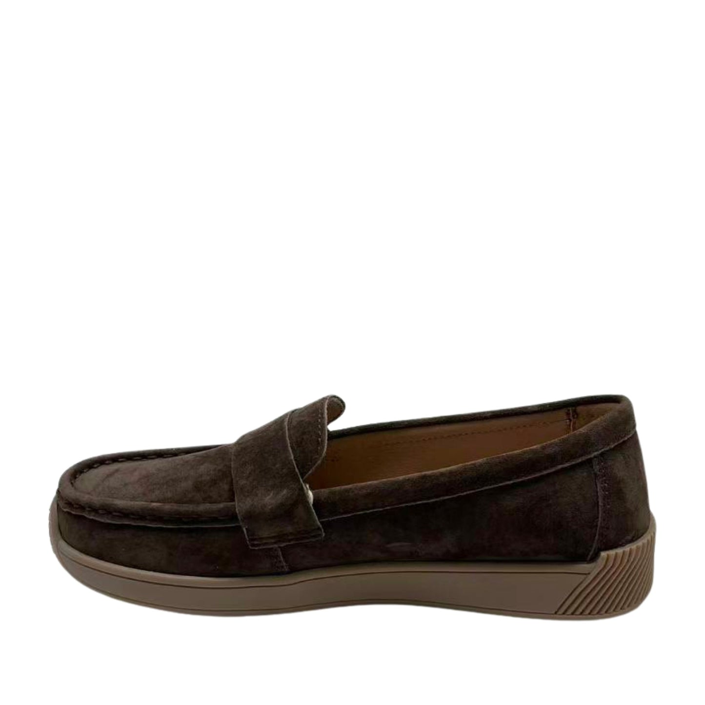 Women's Brown Wedge Loafers