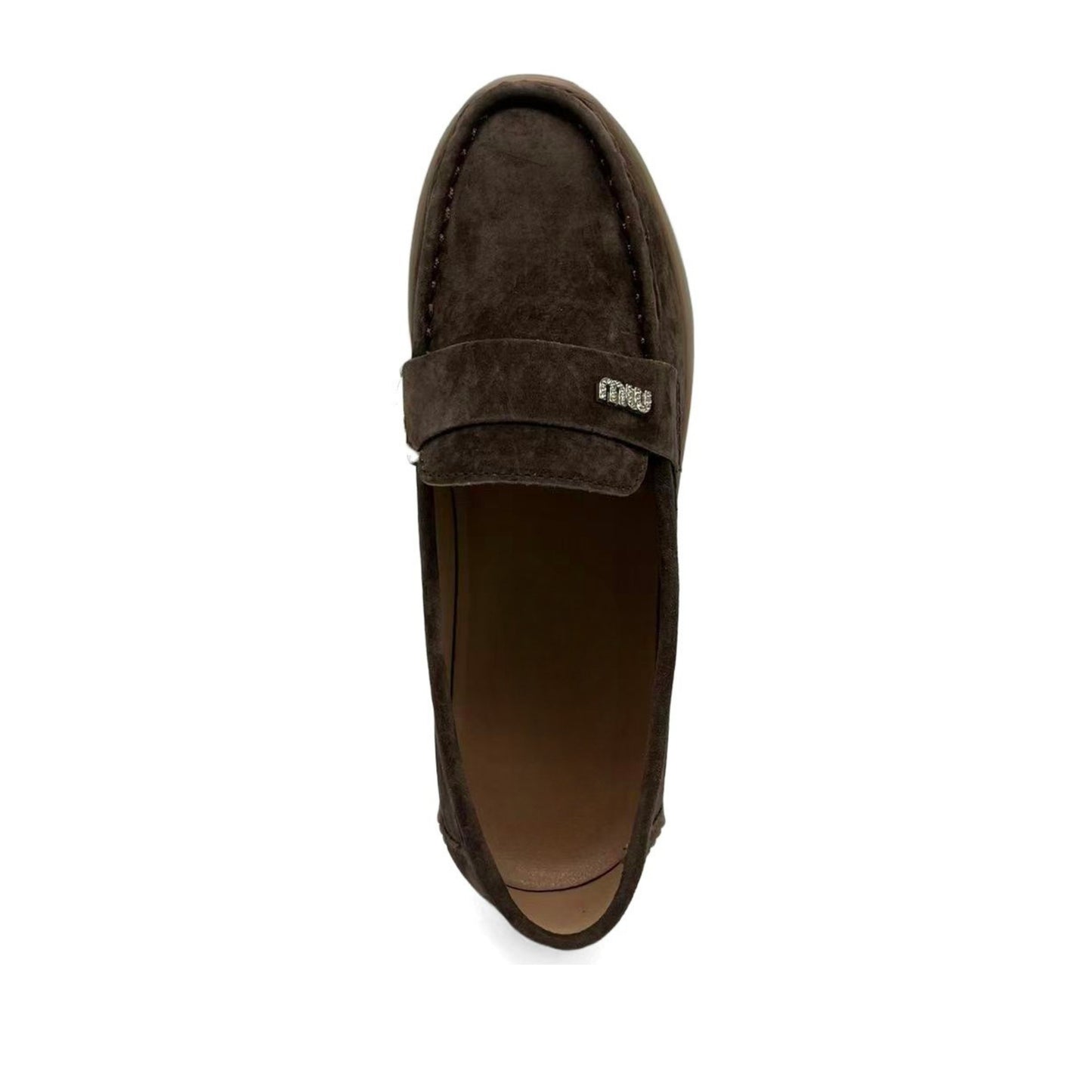 Women's Brown Wedge Loafers