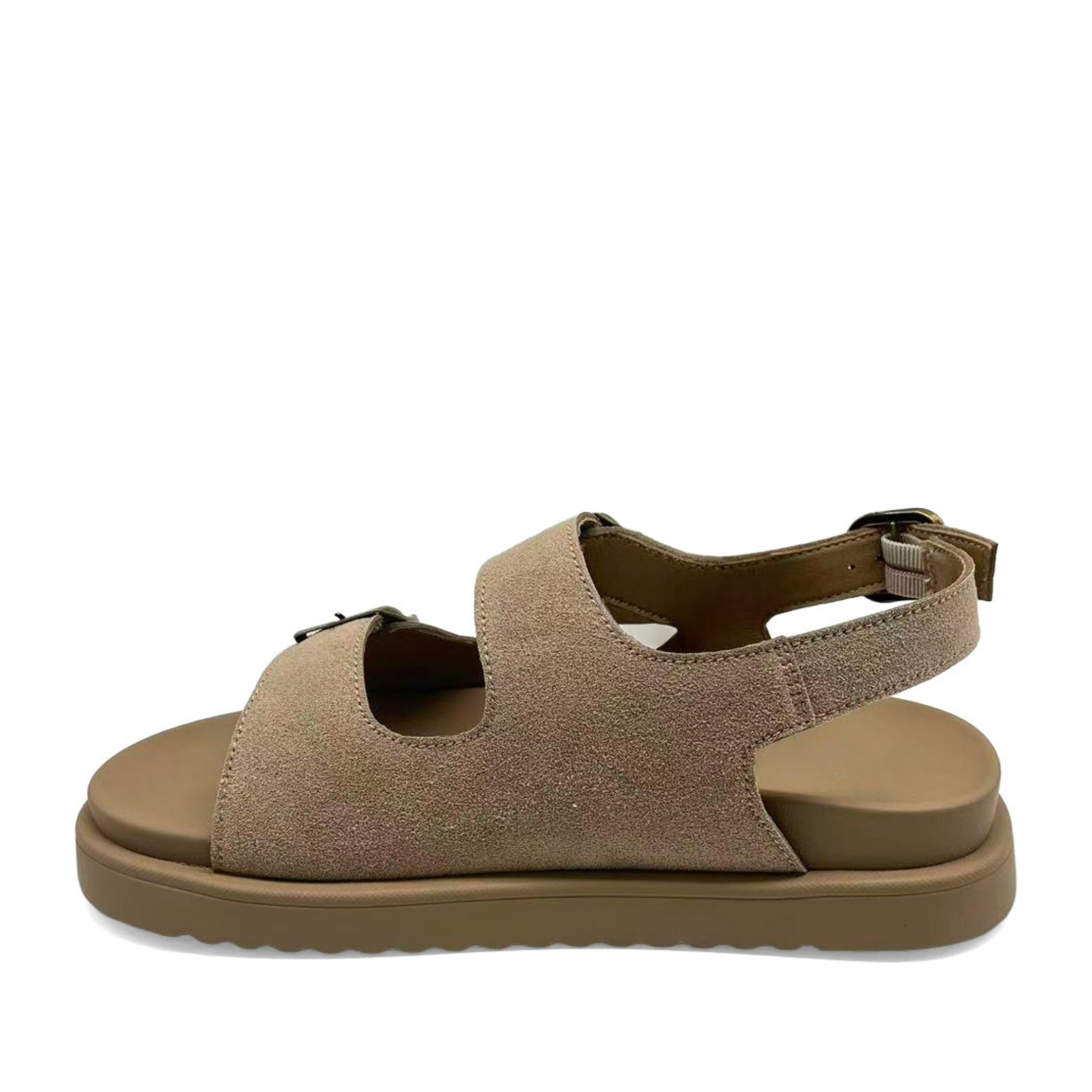 Women's Beige Wedge Open-Toe Sandals