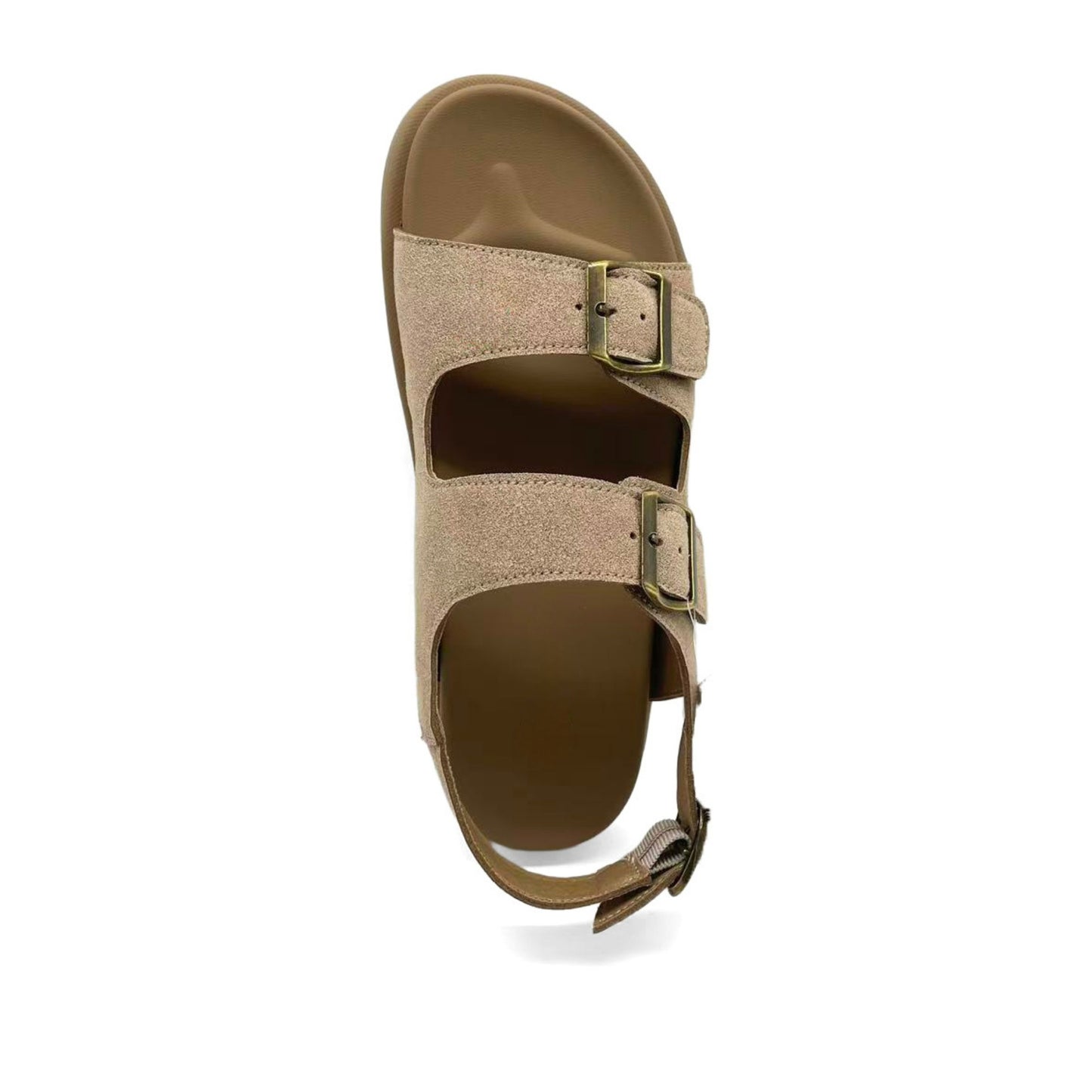 Women's Beige Wedge Open-Toe Sandals